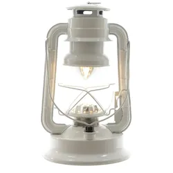 Laterne Sturmlaterne LED Licht H 24,5 cm weiß