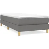 vidaXL Boxspringbett Dunkelgrau 90x200 cm Stoff1388163