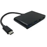 Value USB 3.2 Gen 2 Hub, 4fach (2x A+ 2x C), Typ C Anschlusskabel