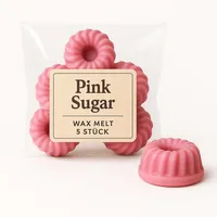 Duftmelt 5er Set - Duftwachs | Duftkerzen Aromalampe (Pink Sugar)