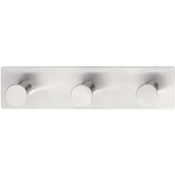 Tesa Powerbutton, Indoor, Handtuchhaken, Silber, Edelstahl, Klebestreifen, 12 kg