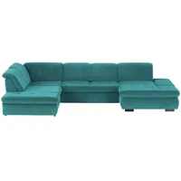 Lounge Collection Wohnlandschaft  Spencer , türkis/petrol , Maße (cm): B: 382 H: 102 T: 260.0