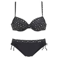 LASCANA Bügel-Bikini Damen schwarz-creme Gr.48 Cup C