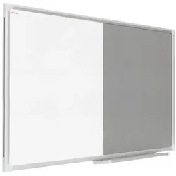 ALLBoards Kombitafel Whiteboard + Filz-grau 60x40cm, Alurahmen