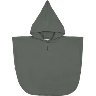Lässig Badeponcho aus Musselin mit Kapuze/Muslin Poncho Petrol Green