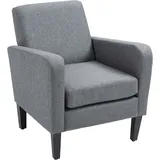 Homcom Einzelsessel Leinen 66 x 72 x 74 cm hellgrau