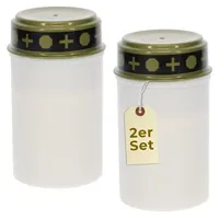 2er Grablichter LED Batteriebetrieben Ewiges Licht Set Grabkerzen LED für draußen Grabschmuck Wetterfest Friedhofskerzen Grablampen Grableuchten ...
