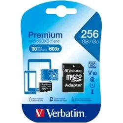 Verbatim microSDXC Card 256GB Class 10, U1,Premium 44087