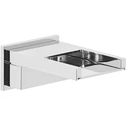 Schwallauslauf für Wanne - Wandanschluss - chrom