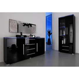 Höltkemeyer Vitrine »Line« Höhe 170 cm schwarz