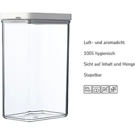 Mepal | Omnia Vorratsdosen Set | 4-teiliges Spar-Set | 2000 ml Nordic Sage | optimal für trockene Lebensmittel | luftdicht und stapelbar