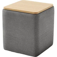 Home affaire Ablagetisch Kyro, Stauraum mit Tischplatte Eiche, Breite 40 cm, Stylisch, handlich und praktisch für dein Schlafzimmer grau