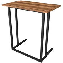 [en.casa] Laptoptisch, Walnuss Holzwerkstoff, 60x66x36 cm, Wohnzimmer, Wohnzimmertische, Beistelltische