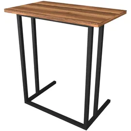 [en.casa] Laptoptisch, Walnuss Holzwerkstoff, 60x66x36 cm, Wohnzimmer, Wohnzimmertische, Beistelltische