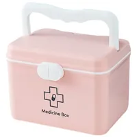 MAGICSHE Medizinschrank Erste Hilfe Aufbewahrungsbox Kleiner Verbandskasten rosa