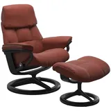 Stressless Ruby M | Signature Untergestell Paloma Dark Henna Matt Schwarz Schwarz
