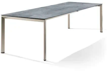 Sieger Tisch verlängerbar 180-290x100cm Champagner-Zement-graphit