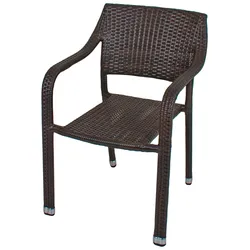 Stapelstuhl GARDEN PLEASURE "CHARLESTON", braun (coffee, coffee), B:57cm H:82cm T:66cm, Kunststoff, Stühle, 4er Set, aus Aluminium, auch für die Gastronomie geeignet