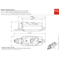 PCE 540250401 CEE Motorschutzstecker 32A 5polig 400V 1St.