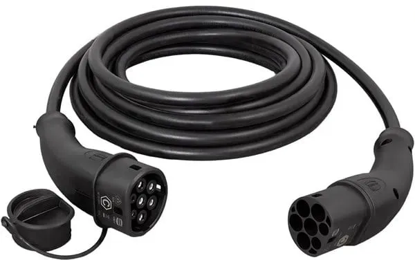 Charging cable Type 2, 14kW, (3-phase) 20A, Black - 5 m