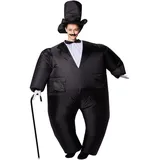 Tectake Selbstaufblasbares Kostüm Smoking Unisex Einheitsgröße