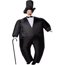 Tectake Selbstaufblasbares Kostüm Smoking Unisex Einheitsgröße