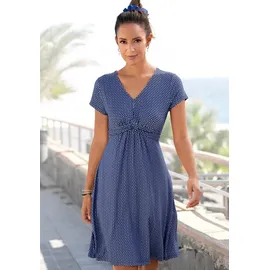 vivance by lascana Jerseykleid Shirtkleid Geometrisch Blau 42