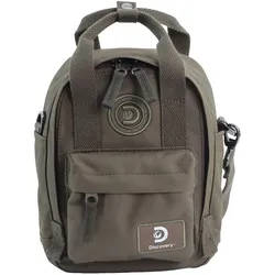 Schultertasche DISCOVERY "Cave", Damen, Gr. B/H/T: 8cm x 25cm x 15cm, grün (khaki), Kunstfaser, Taschen, aus recyceltem PET-Polyestermaterial
