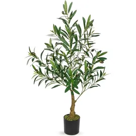 luxuskollektion Großer Olivenbaum Kunstpflanze 90cm Kunstbaum Deko Wohnzimmer Büro