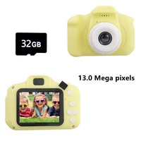 autolock Kinderkamera,HD-Digitalvideokameras(mit 32 GB SD-Karte) Kinderkamera (13.2 MP, WLAN (Wi-Fi), Geburtstagsgeschenke für Jungen im Alter von 3-9 Jahren) gelb