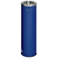Proregal Robuster Ascher mit poliertem Aschereinsatz 0,2 Liter, HxBxT 66 x 20 x 20 cm Verzinkter Stahl Blau