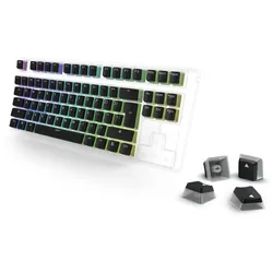 PBT Pudding Keycap Tastatur (Schwarz, Durchscheinend)