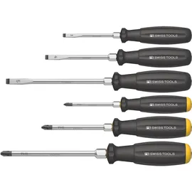 PB SWISS TOOLS Schraubendreher-Satz 6-teilig Schlitz/PH Schlagkappe