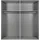 WIMEX Schwebetürenschrank Jork 180 x 208 x 65 cm Weiß/Grau