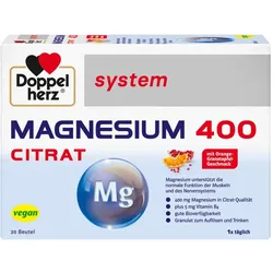 Doppelherz system Magnesium 400 Citrat mit Orange-Granatapfel-Geschmack 20 St