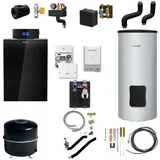 Buderus Logaplus Gas-Brennwert Heizungspaket K77 mit Warmwasserspeicher SU200, Regelgerät, Mischermodul & Zubehör - 22 kW - 7739622628