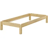 Massivholzbett Stapelbett Kiefer Natur 80x190 stapelbar Gästebett Jugendbett