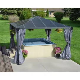 CANOPIA Vorhang-Set für Pavillon Martinique 1 Stück 4,20 x 2,17 m Grau
