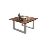 möbelliebling Couchtisch Baumkante Braun Akazie 90 x 90 cm