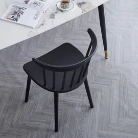 Möbel Kraft Esszimmerstuhl Kunststoff schwarz 4er Set