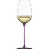 Eisch Champagnerglas INSPIRE SENSISPLUS, Kristallglas, die Veredelung der Stiele erfolgt in Handarbeit, 400 ml, 2-teilig lila