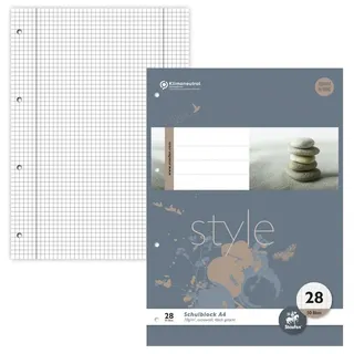 Staufen Staufen® Briefblöcke Style gelocht DIN A4 kariert Lineatur 28, 10 Blöcke