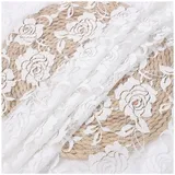 Bestickter Stretch Spitzenstoff 150cm Breit Rosenmuster Meterware DIY Nähen