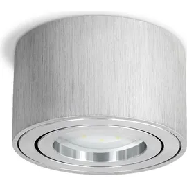 SSC-LUXon CELI-1A LED Aufputzleuchte dimmbar - 3 Lichtfarben einstellbar - runder Aufbauspot Alu schwenkbar 230V 6 Watt