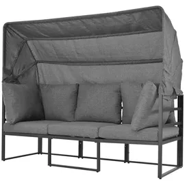 Merax Gartenlounge-Set 4-tlg. grau