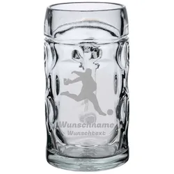 Bierkrug ISAR 0,5 l mit Eichung - Torwart mit Bierkrug