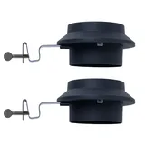 Expo Börse Dachrinnenleuchte Solarlampe Wandlampe Klemme Außenleuchte Zaunlampe, Metall Kunststoff, LED warmweiß, l 16 cm, 2er Set