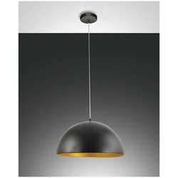 Fabas Luce Dingle Pendelleuchte E27 1X60W Metall Schwarz/Gold