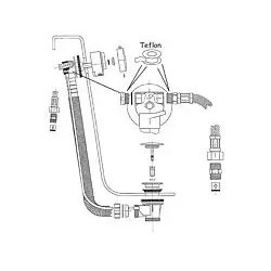 Ideal Standard Ab- und Überauf, mit Zulauf, Chrom T6492AA mit Zulauf, chrom