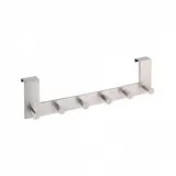kompatible Ware Garderobenhaken Türgarderobe 6 Haken Silber